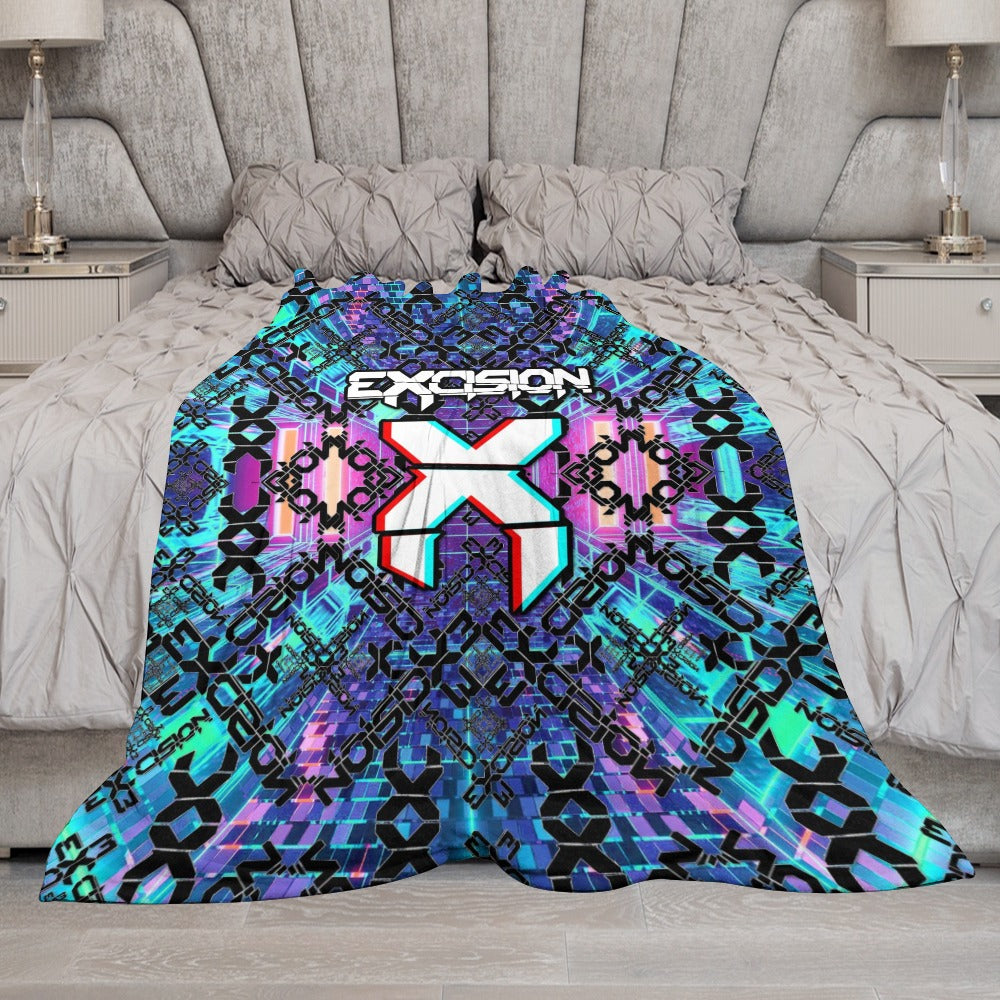 Custom EDM Artists Ultra-Soft Flannel Blanket for Camping Festival Rave in Multiple Sizes