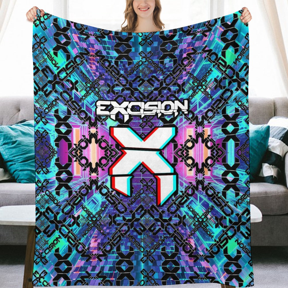 Custom EDM Artists Ultra-Soft Flannel Blanket for Camping Festival Rave in Multiple Sizes