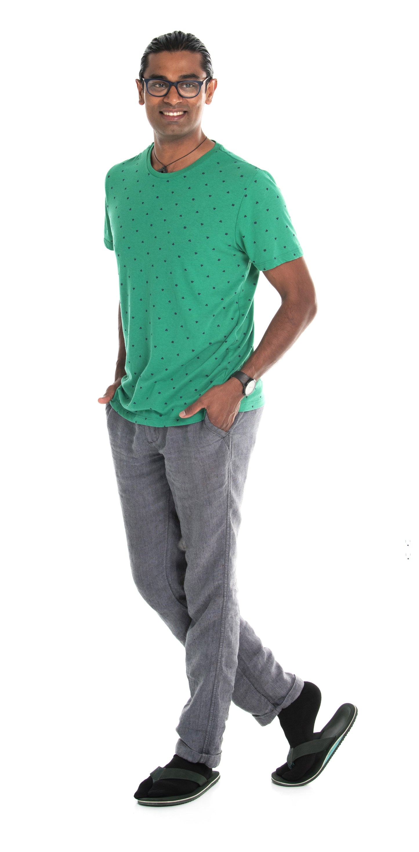 V-Toe Flip-Flop Socks Brand 3 Pairs Thicker Mini Crew - Black Solids
