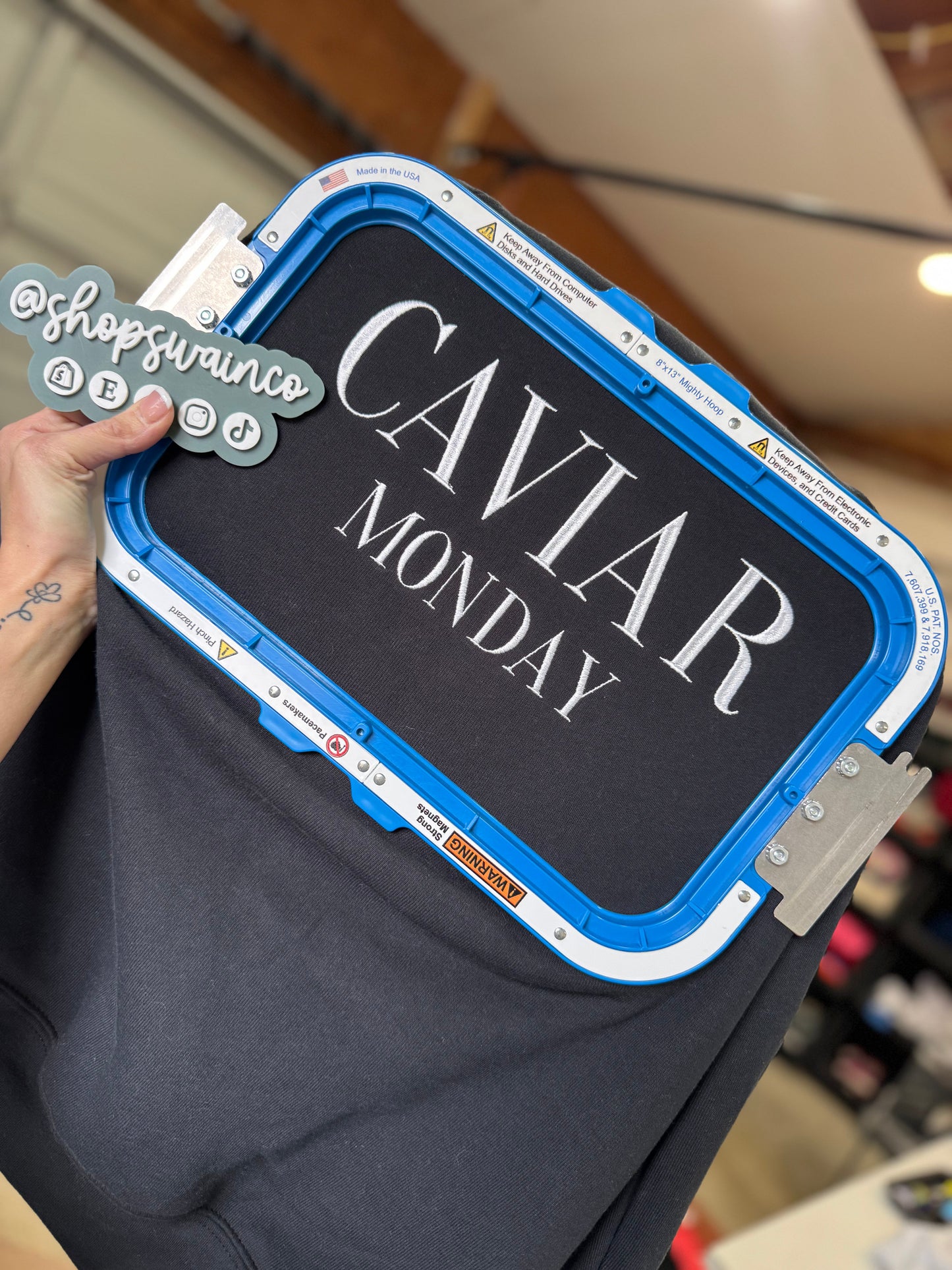 Custom Embroidered Bella + Canvas Sweatshirt - You Pick Sweatshirt Color, Thread Color, and Your Own Words!