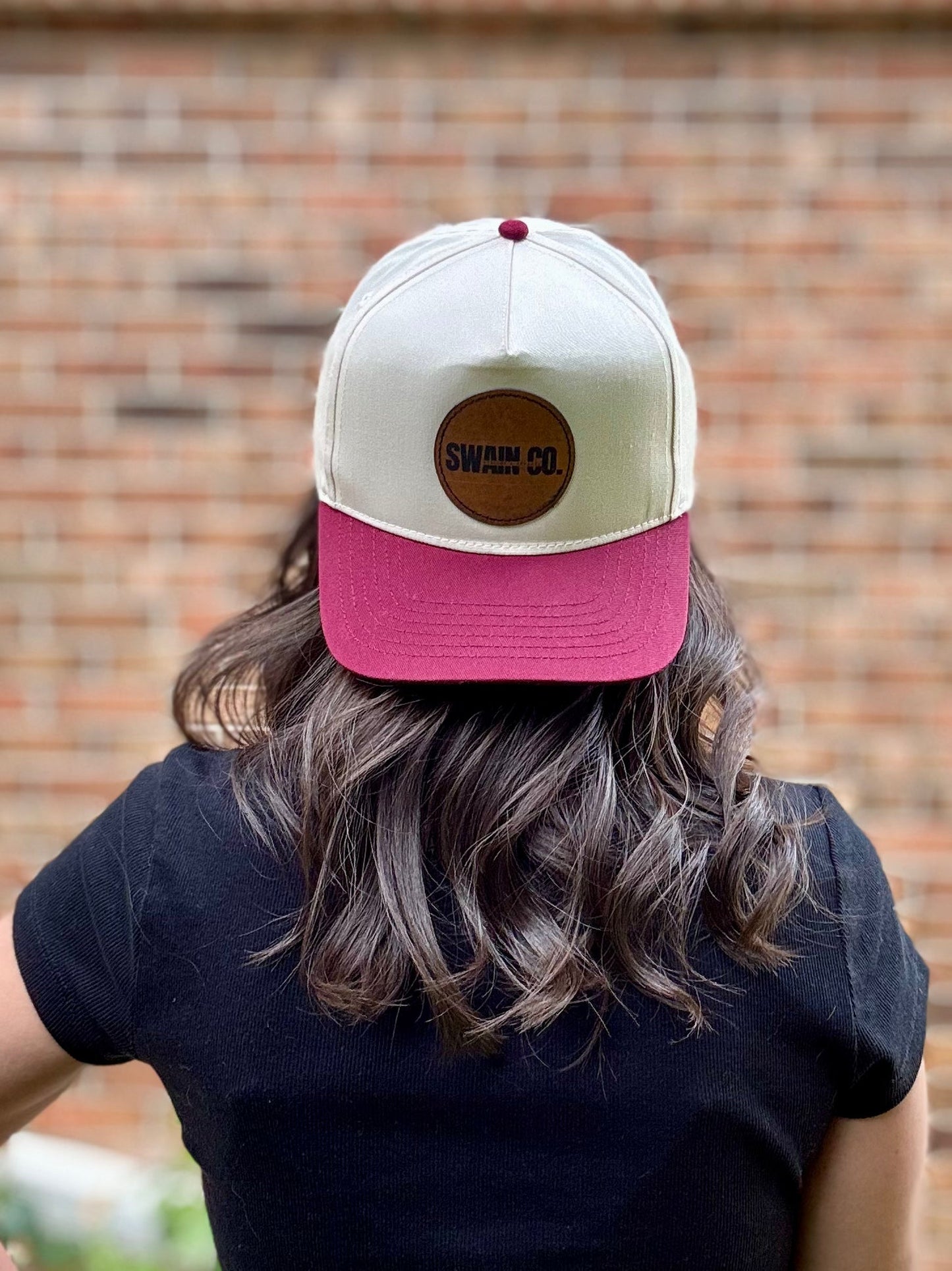 Custom Leather Hat Patch – 2.5” Round – Iron-On Personalized Patch for Hats, Beanies, Bags – DIY Trucker Hat Patch