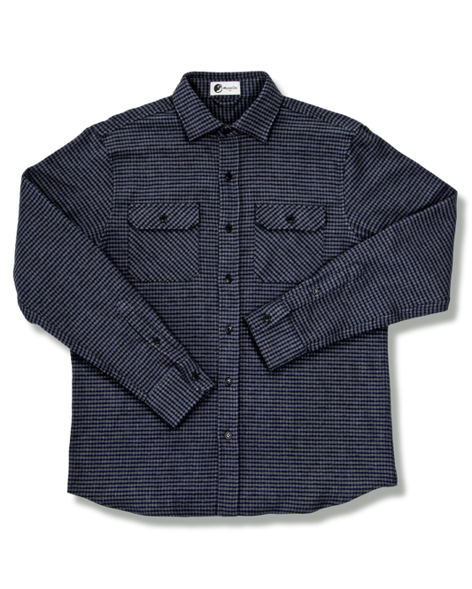 Grand Flannel, Dark Blue Mini Check