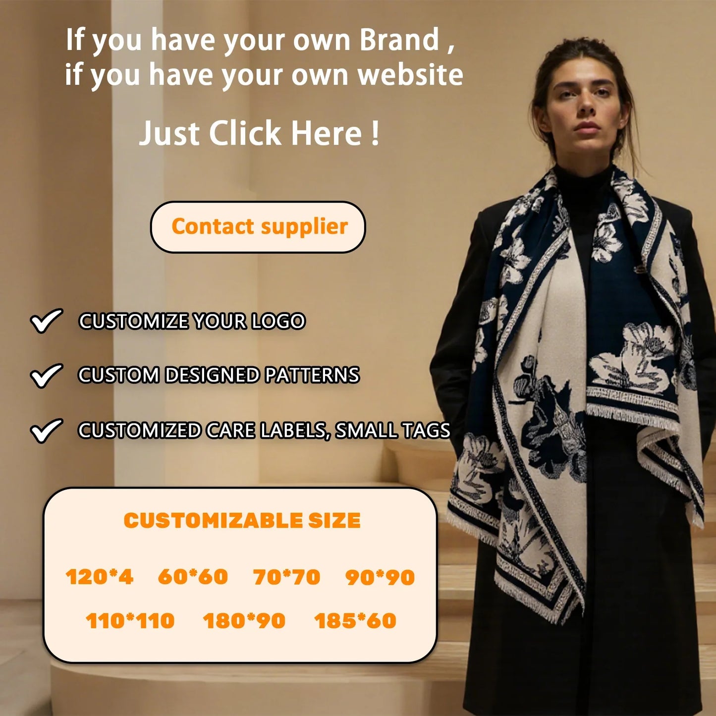 Women's Fashion Multi-Pattern Printed Scarf with Houndstooth Chain Accents and Animal Print Modern Shawl Wholesale