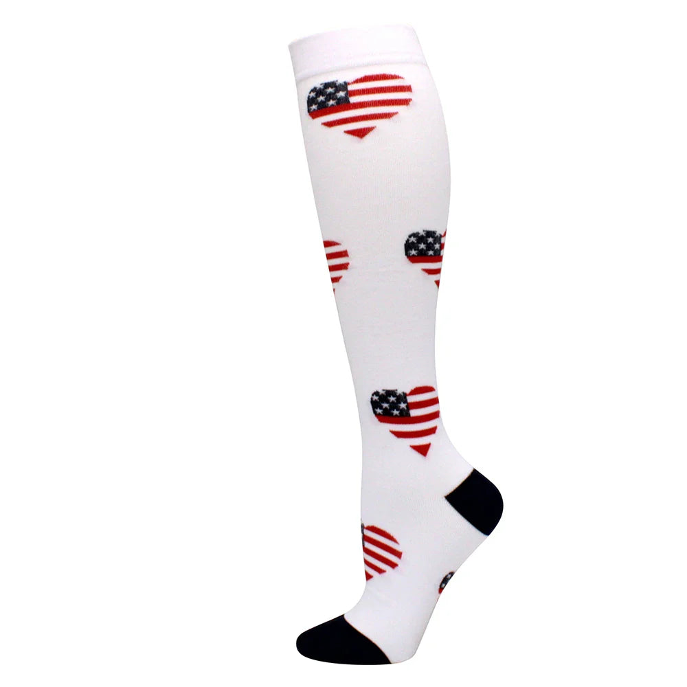 Running Compression Stockings Pressure Nursing Socks For Edema, Diabetes, Varicose Veins, Blood Circulation Sports Socks