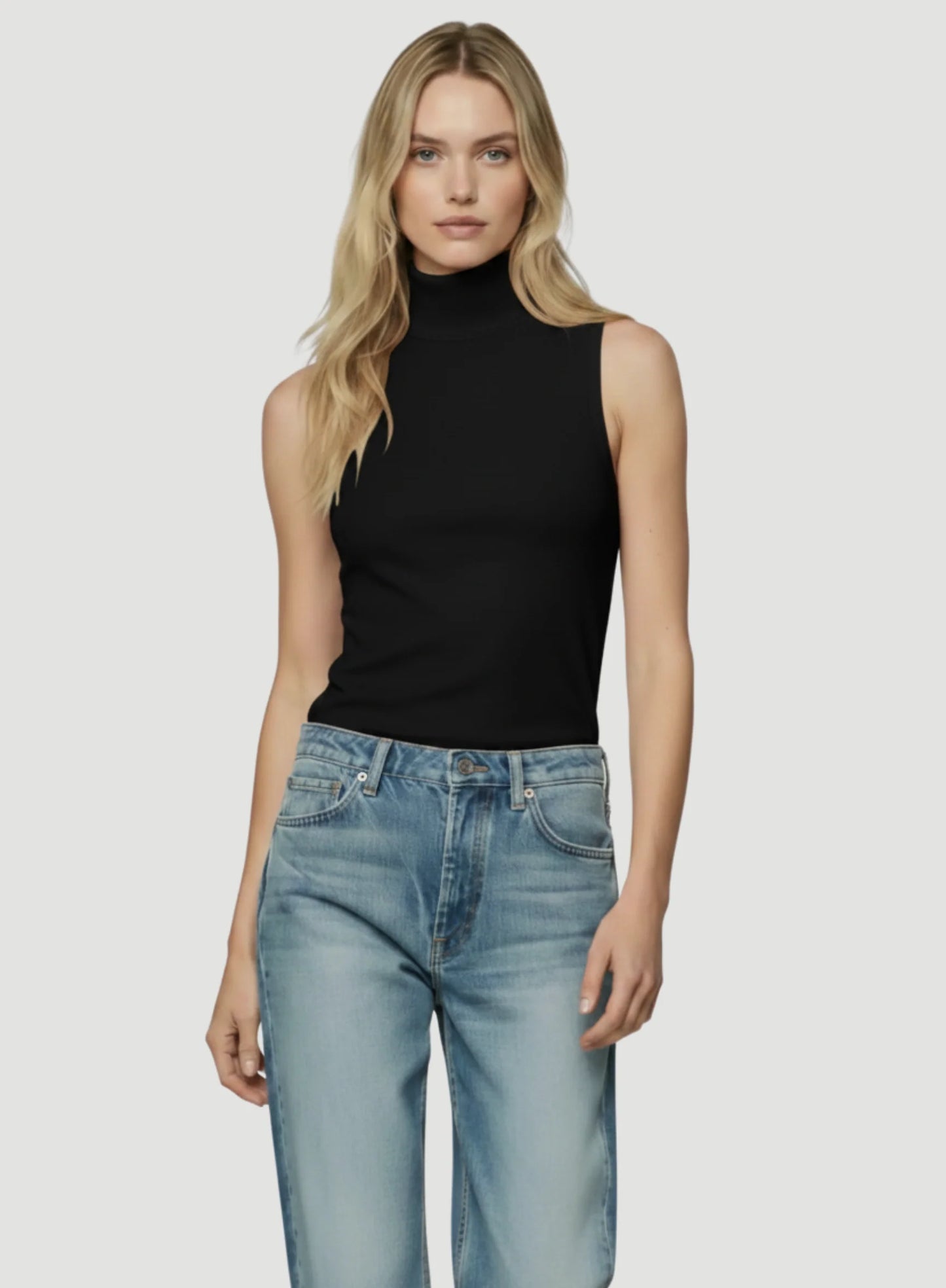 Soft Touch Sleeveless Turtleneck