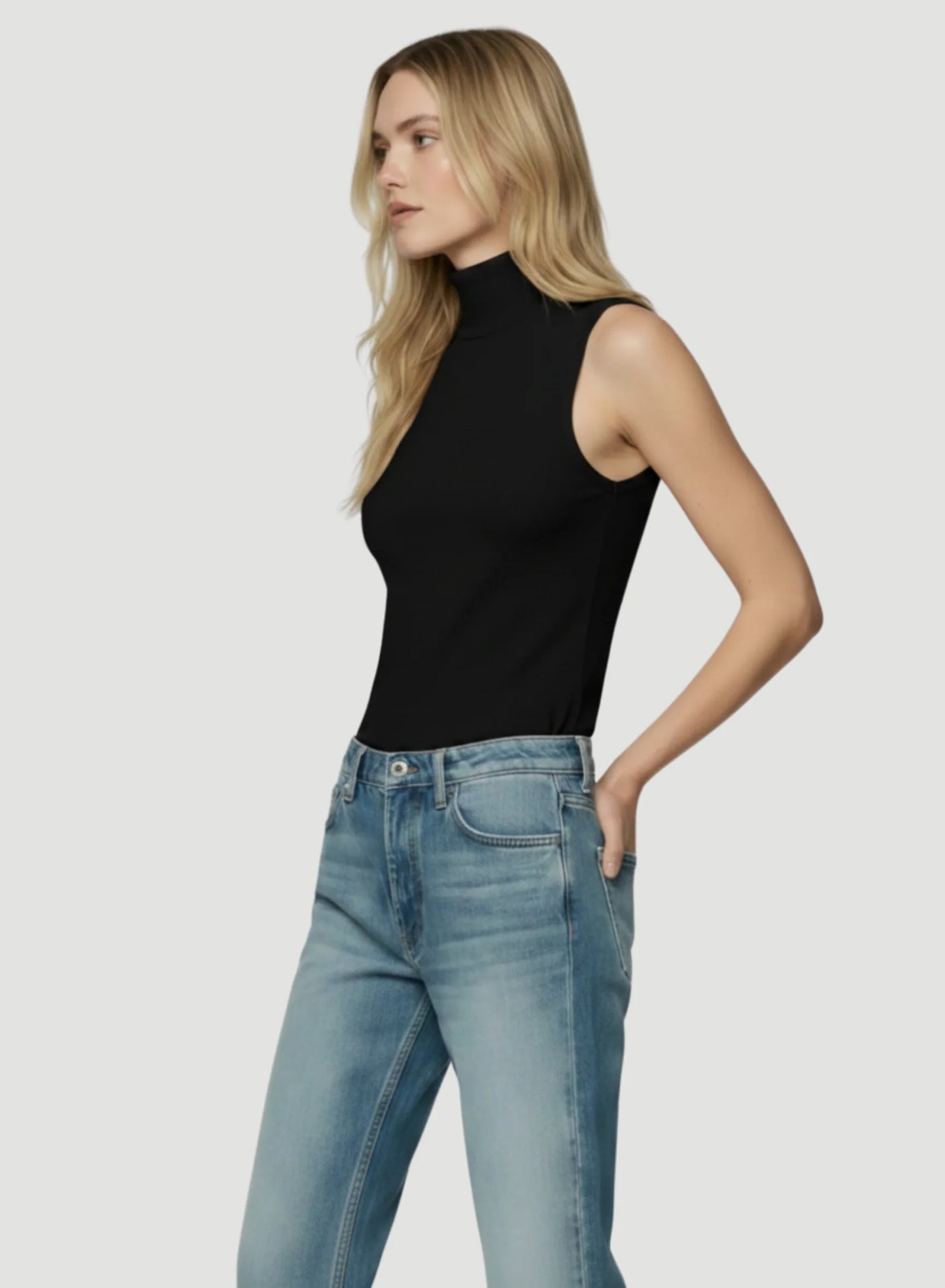 Soft Touch Sleeveless Turtleneck