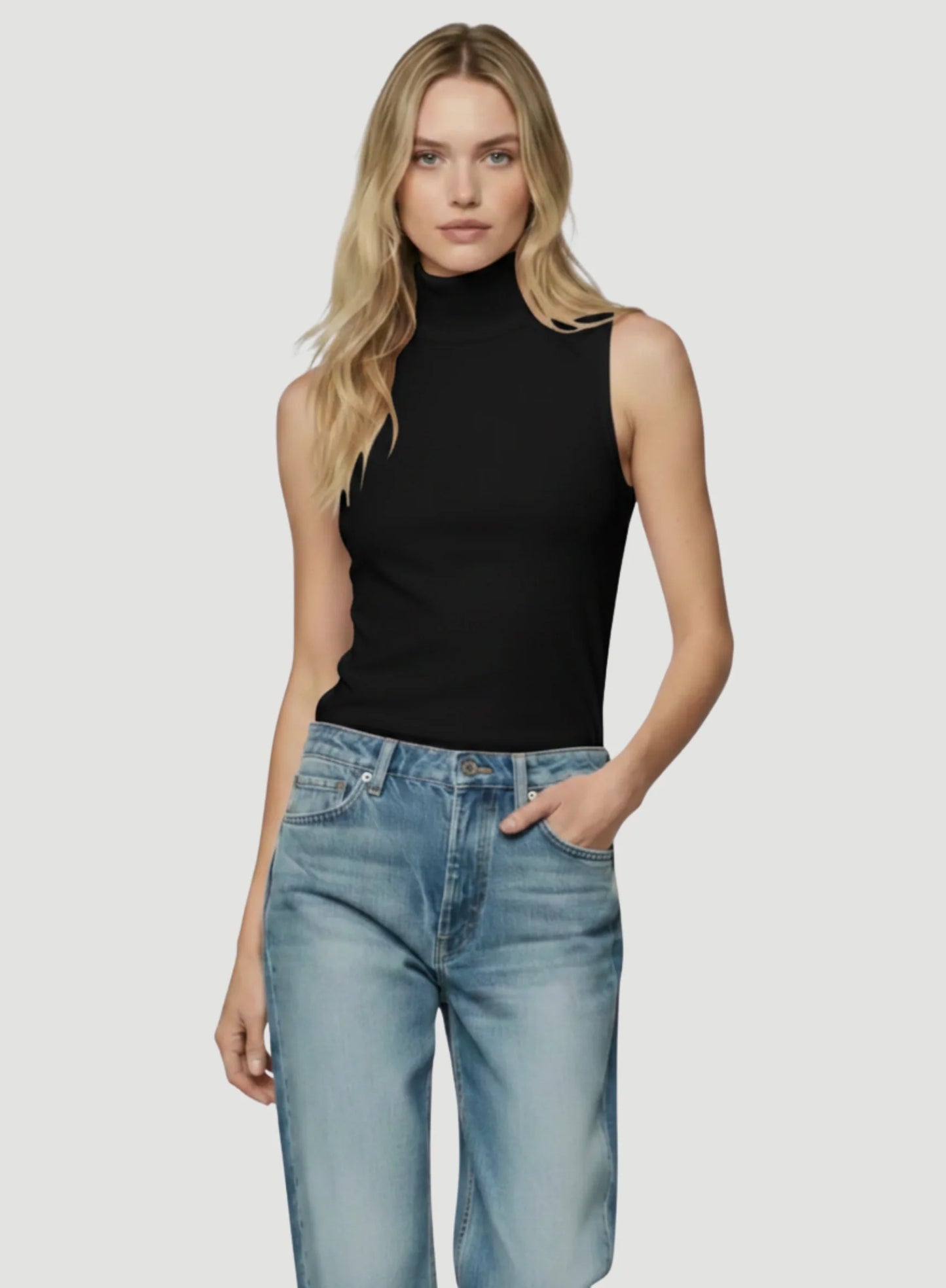 Soft Touch Sleeveless Turtleneck