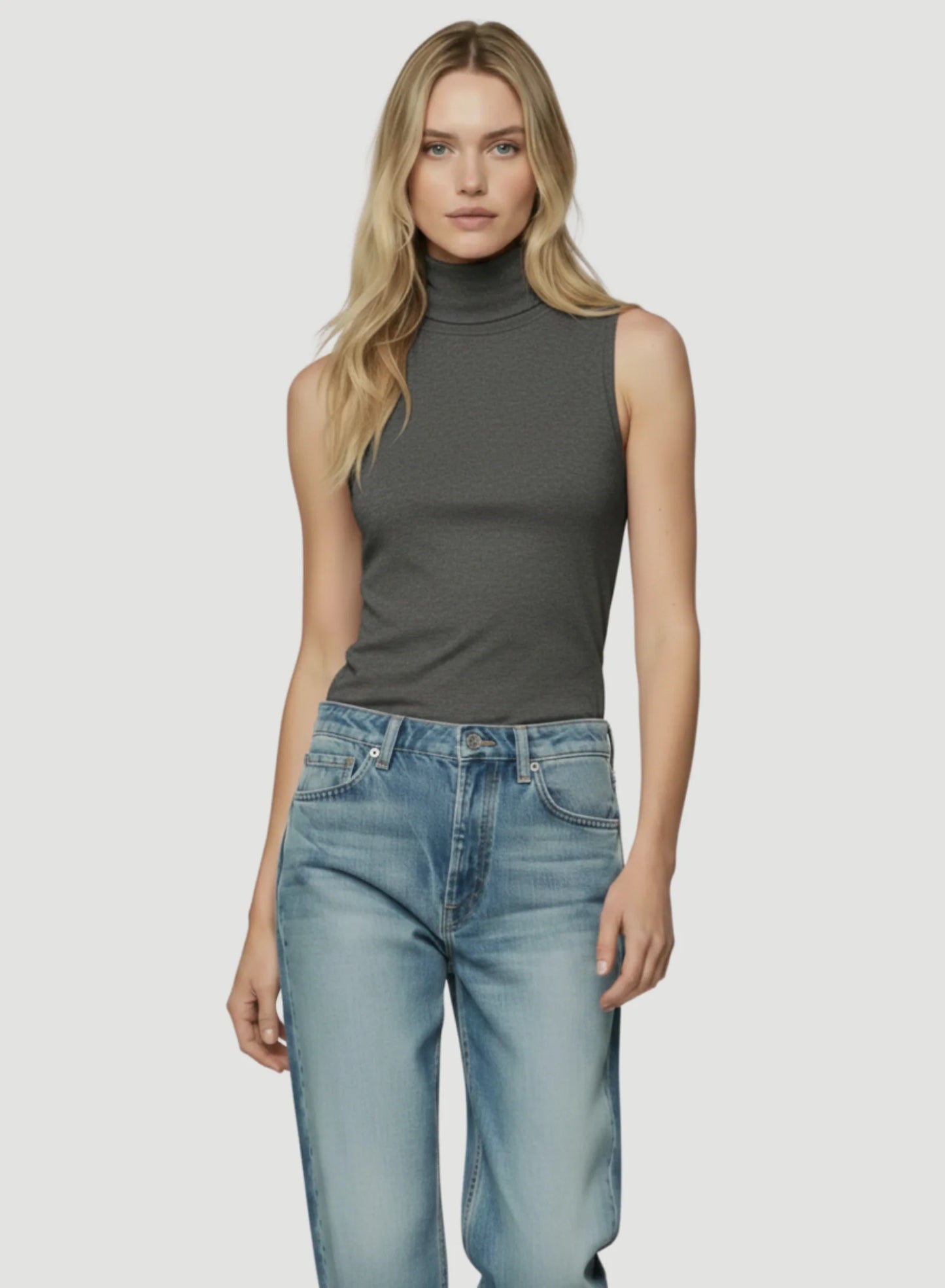 Soft Touch Sleeveless Turtleneck