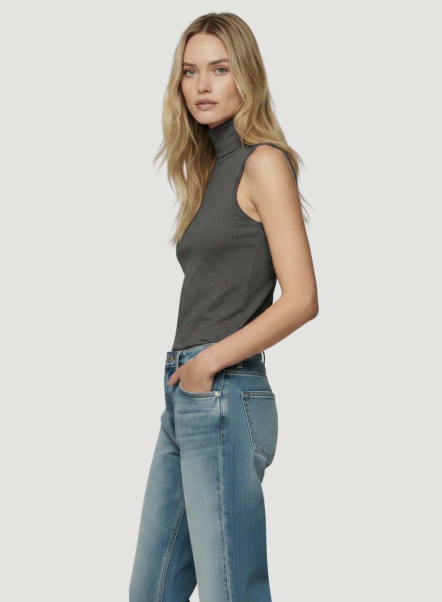 Soft Touch Sleeveless Turtleneck