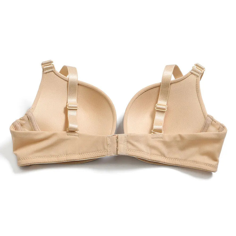 Women Bra Push Up Bras Deep Plunge V Neck Lingerie Clear Straps Multiway