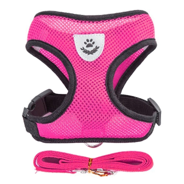 Cat Dog Harness Vest Walking Lead Adjustable Leash