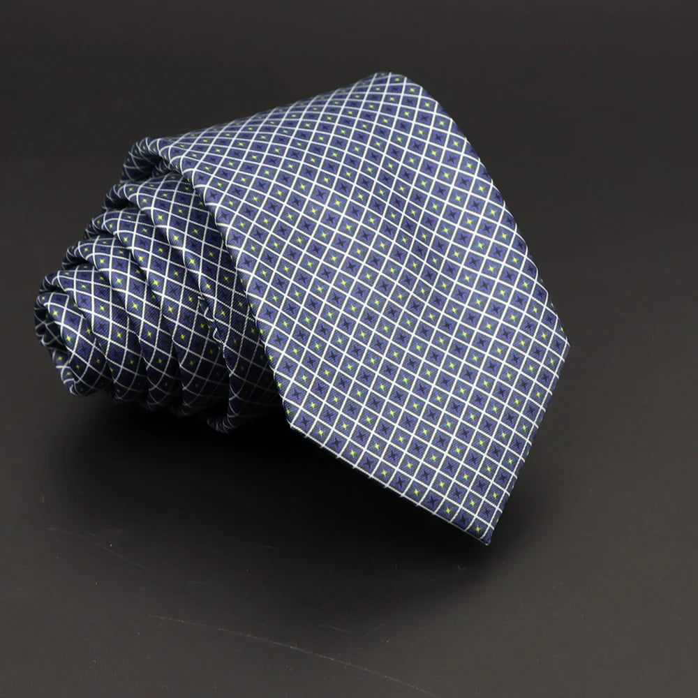 Novelty Men's Formal Ties 7cm Soft Silk Necktie