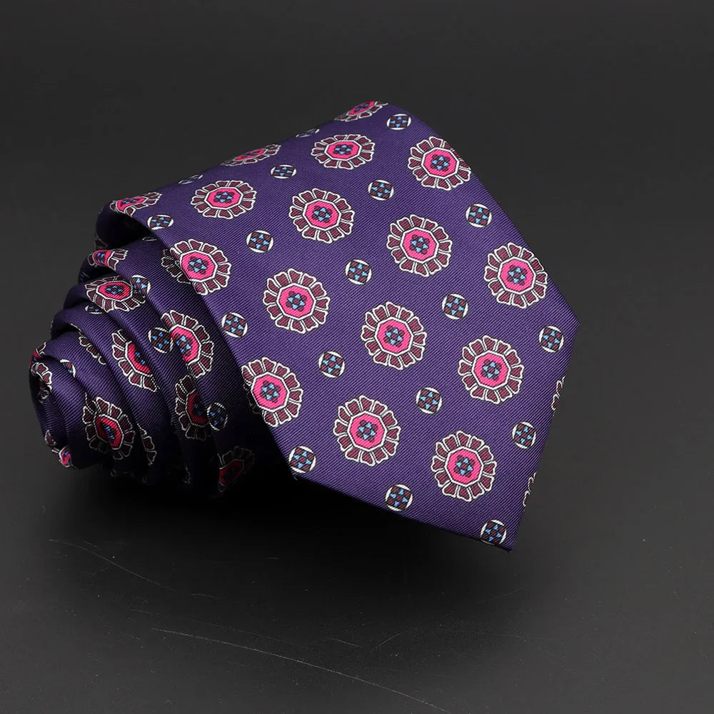 Novelty Men's Formal Ties 7cm Soft Silk Necktie