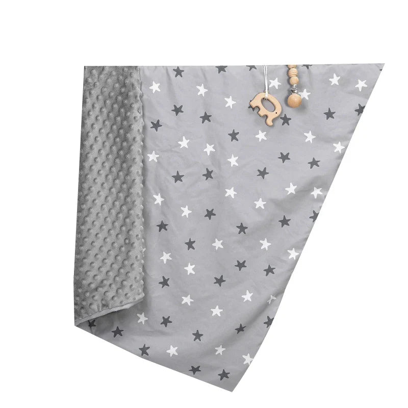 Newborn Baby Blanket Warm Swaddling Wrap Winter Autumn Toddler Dotted Quilt