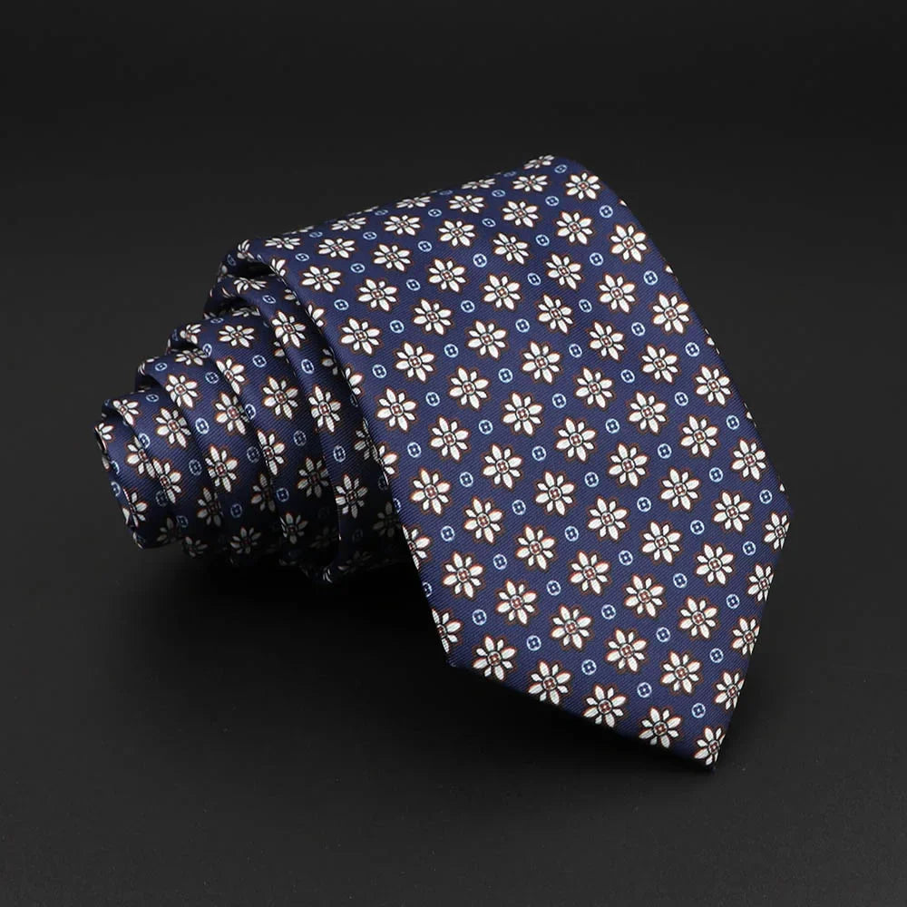 Novelty Men's Formal Ties 7cm Soft Silk Necktie