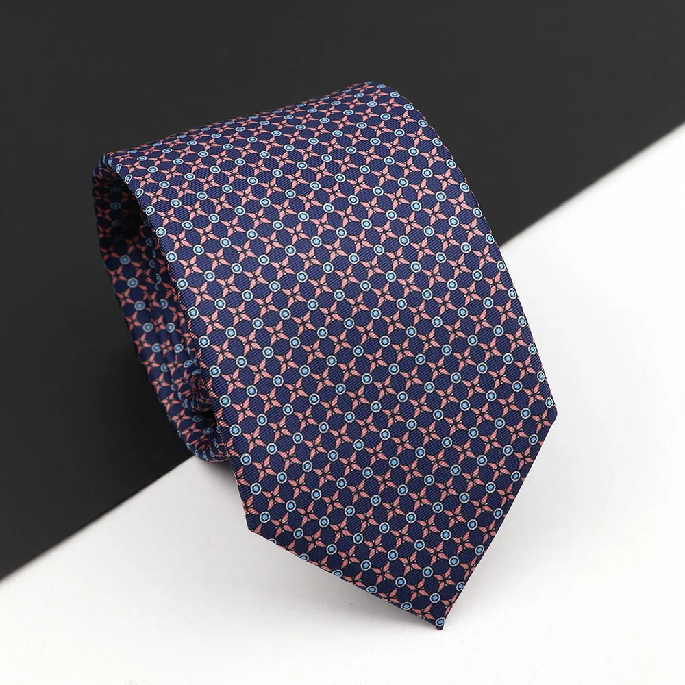 Novelty Men's Formal Ties 7cm Soft Silk Necktie