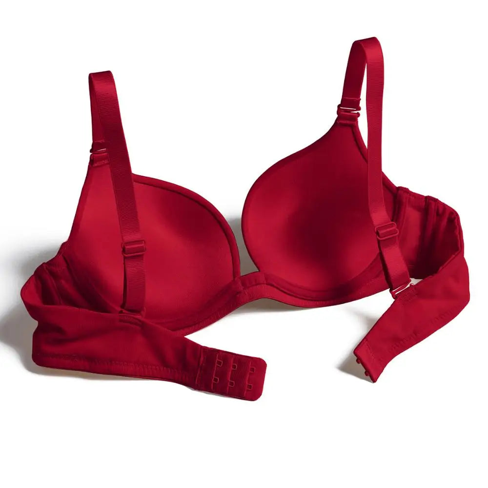 Women Bra Push Up Bras Deep Plunge V Neck Lingerie Clear Straps Multiway