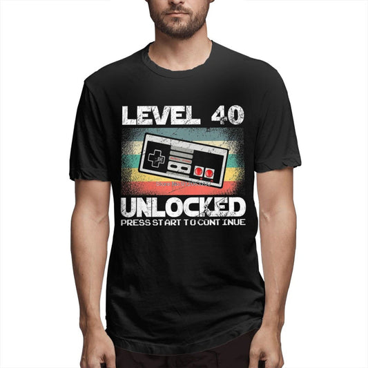 "Level 40 Unlocked" Gamer T-Shirt