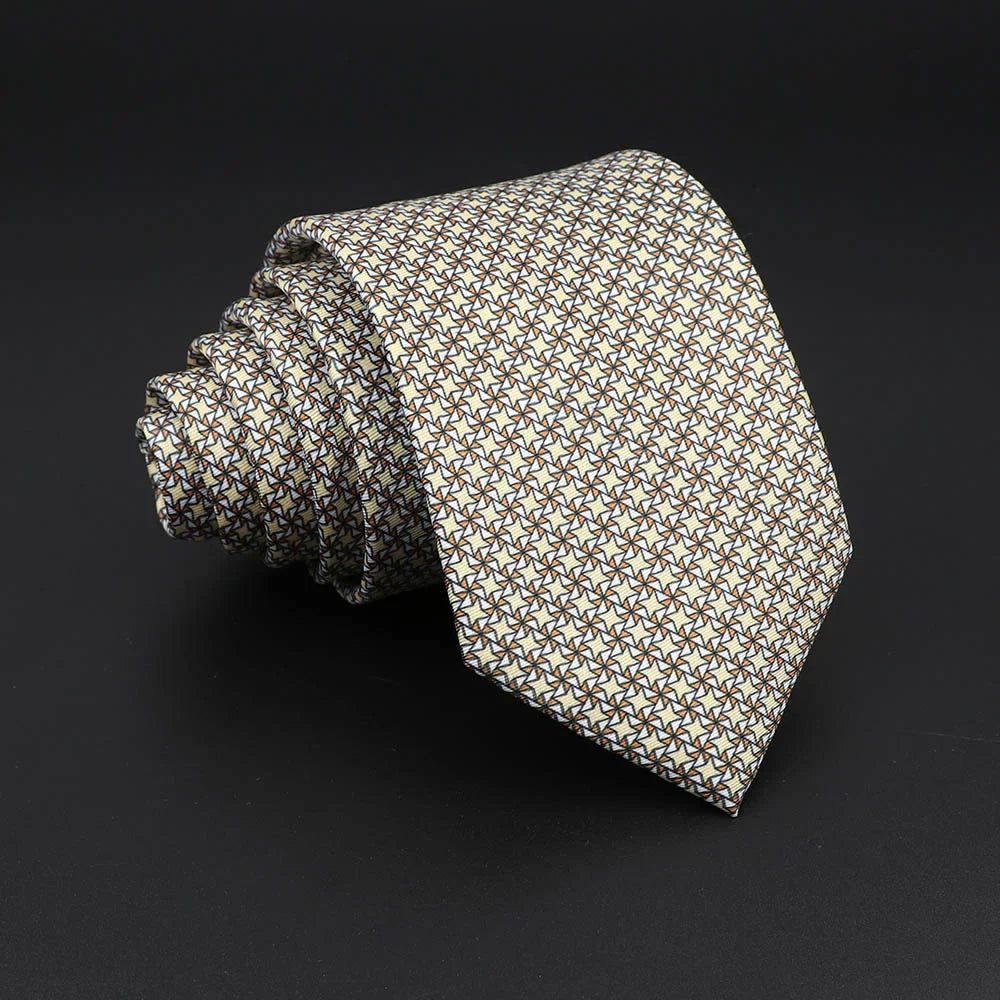 Novelty Men's Formal Ties 7cm Soft Silk Necktie