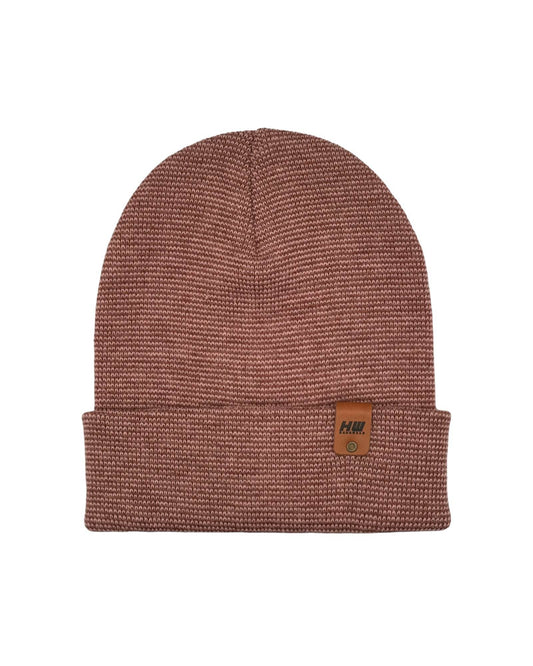 HAAKWEAR Traditional Classic Fusion Cuffed Beanie - Burgundy / Pink, Made in USA
