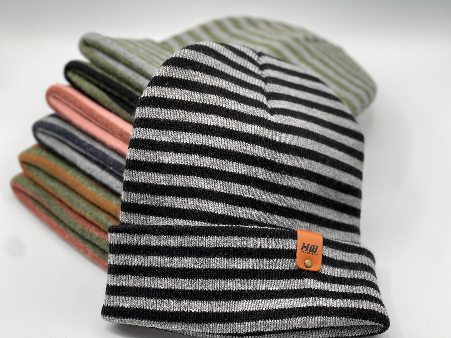 Classic RoRo Cuffed Beanie, Black and Gray