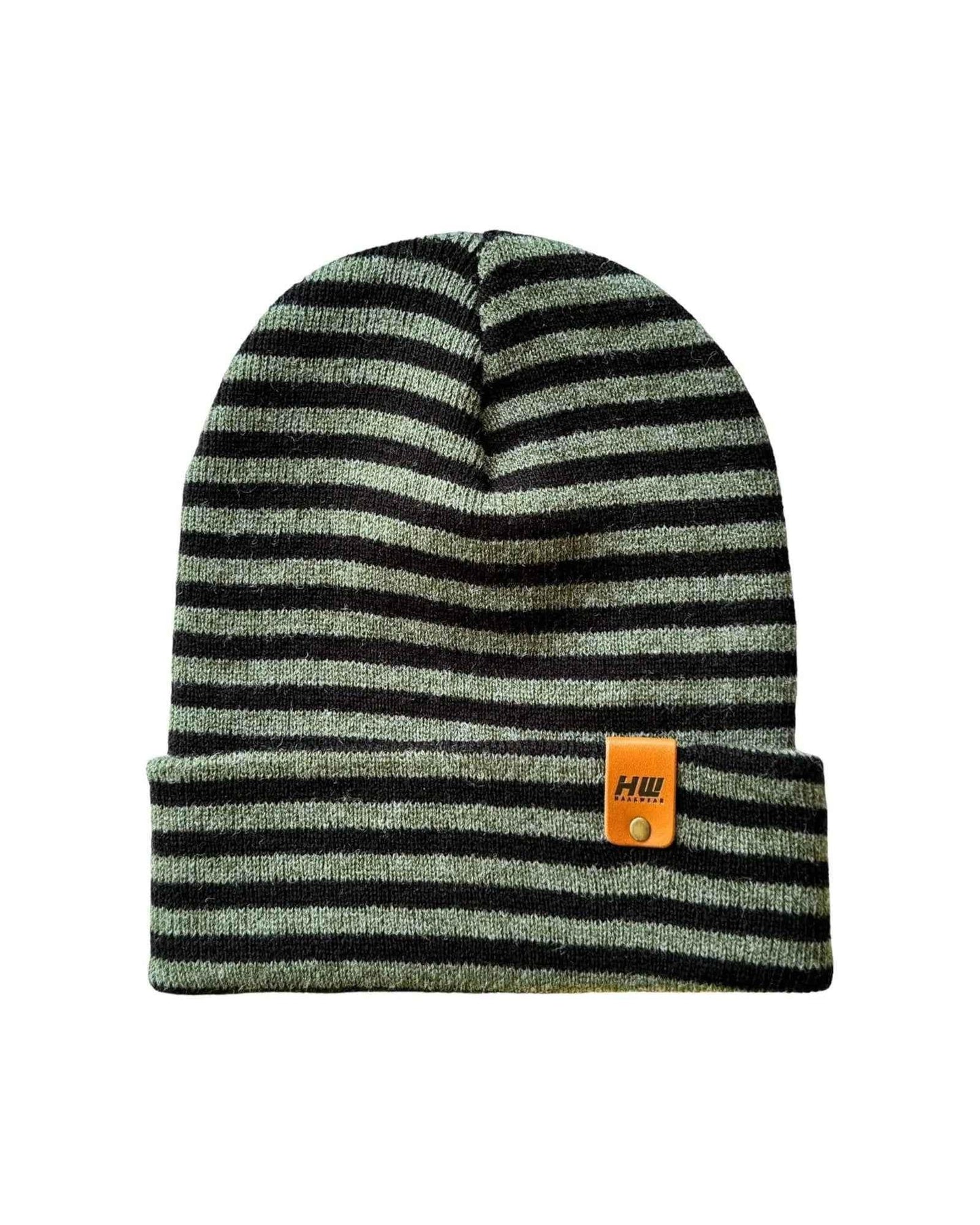 Classic RoRo Cuffed Beanie, Black and Green