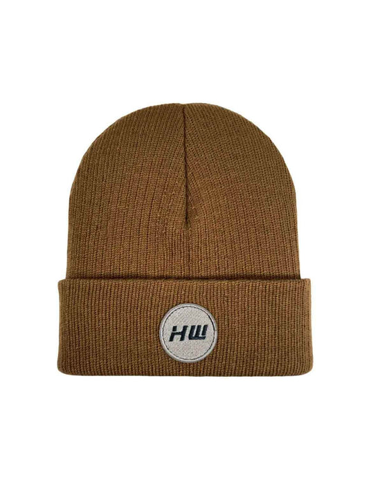 Cuffed Wide Ribbed, Traditional Beanie, Camel Brown
