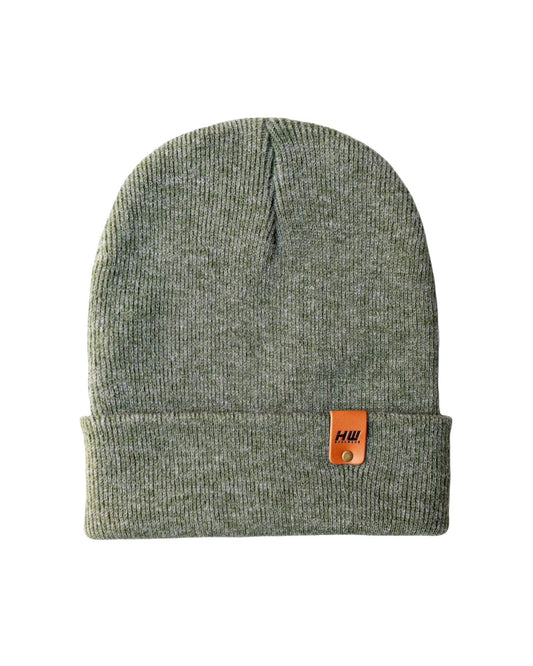 HAAKWEAR Traditional Forest Green Beanie | Classic Cuffed Knit Hat | Made in USA