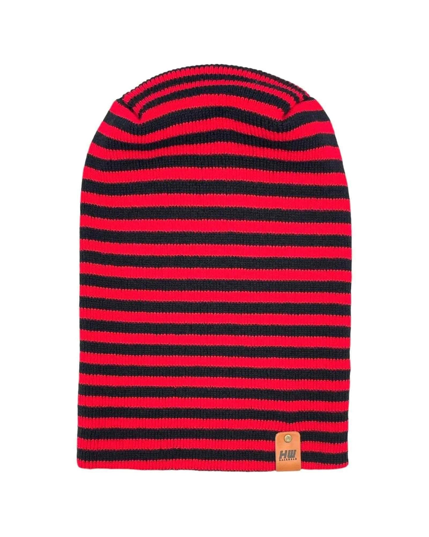 Patented H Stitch RoRo Cuffed Beanie, Black and Red