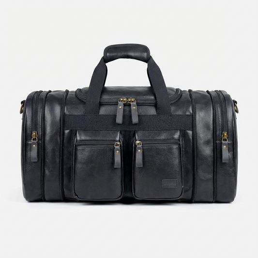 Men's Vegan Leather Duffel Bag – Organized Travel Carry