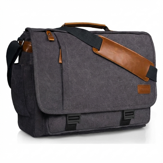 Men's Canvas Messenger Bag – Large Format Commuter Carry