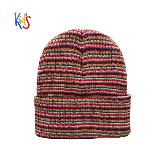 Kids Knit Beanie, No Logo, Traditional Cuffed Beanie