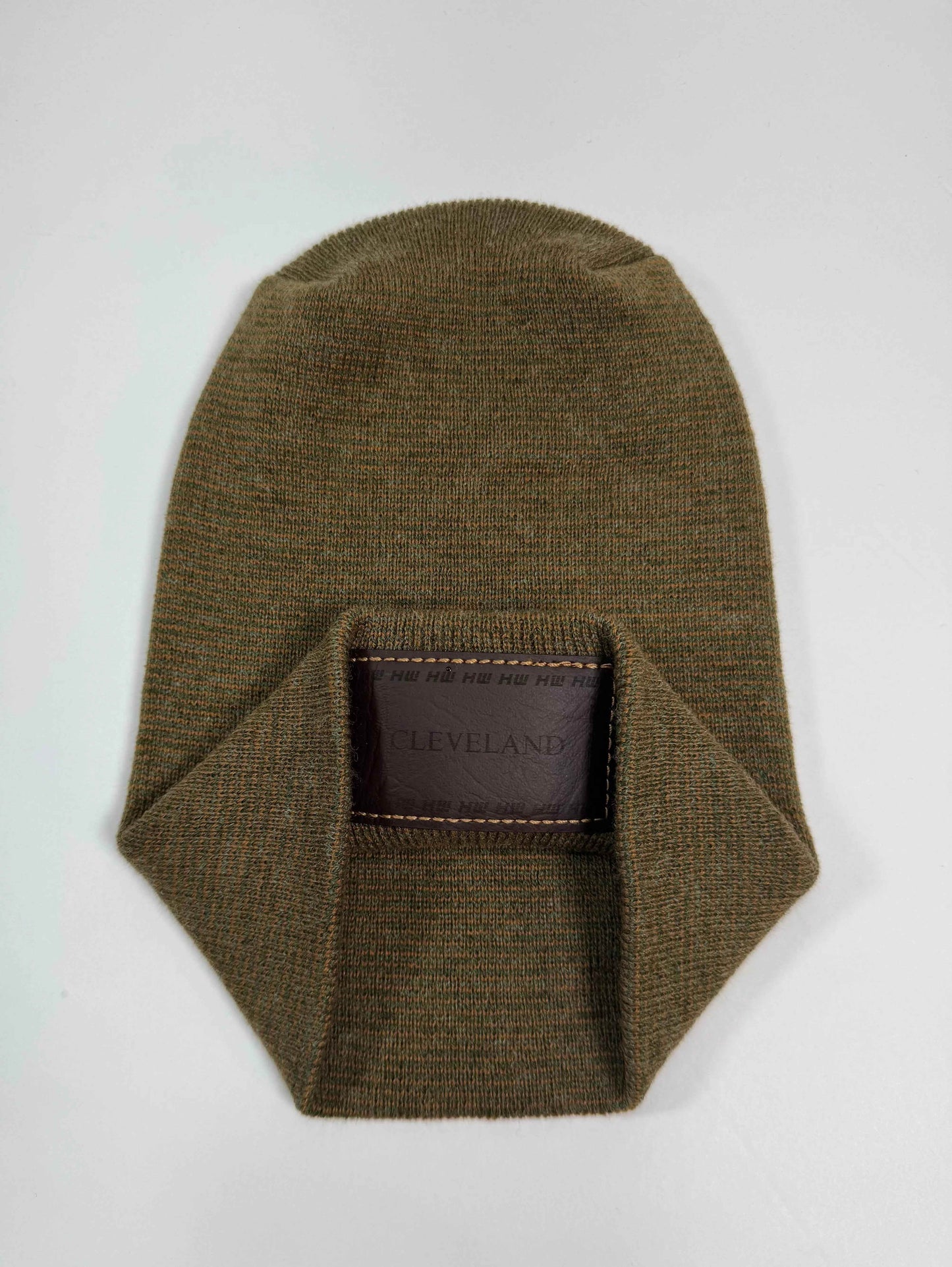 Cleveland, H Stitch Cuffed Beanie,  Brown and Green Fusion