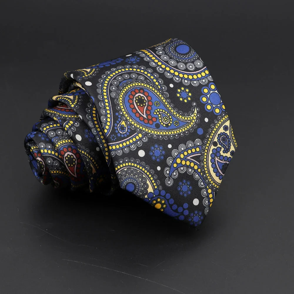Novelty Men's Formal Ties 7cm Soft Silk Necktie