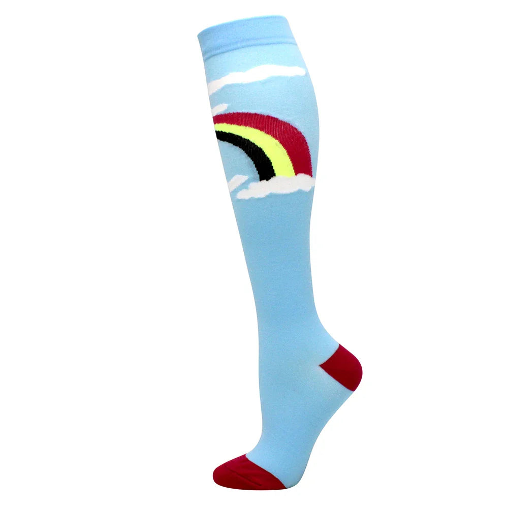Running Compression Stockings Pressure Nursing Socks For Edema, Diabetes, Varicose Veins, Blood Circulation Sports Socks
