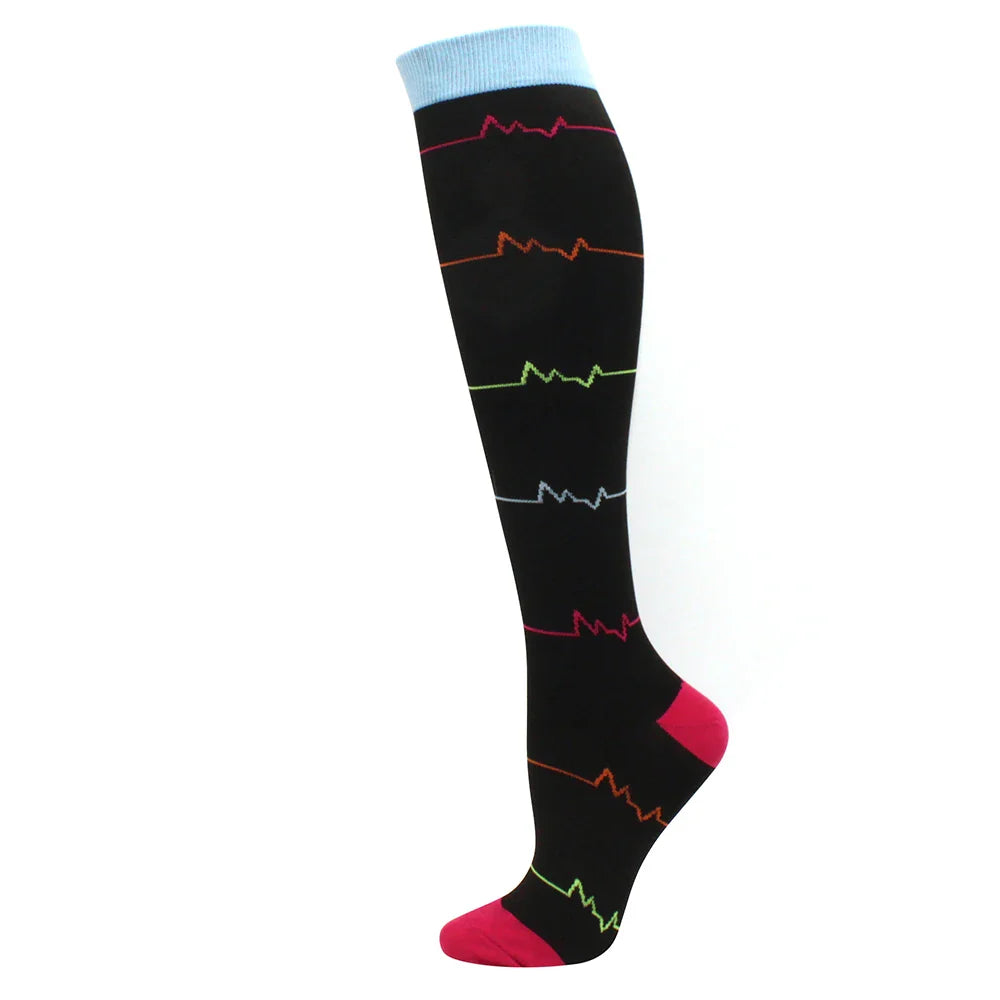 Running Compression Stockings Pressure Nursing Socks For Edema, Diabetes, Varicose Veins, Blood Circulation Sports Socks