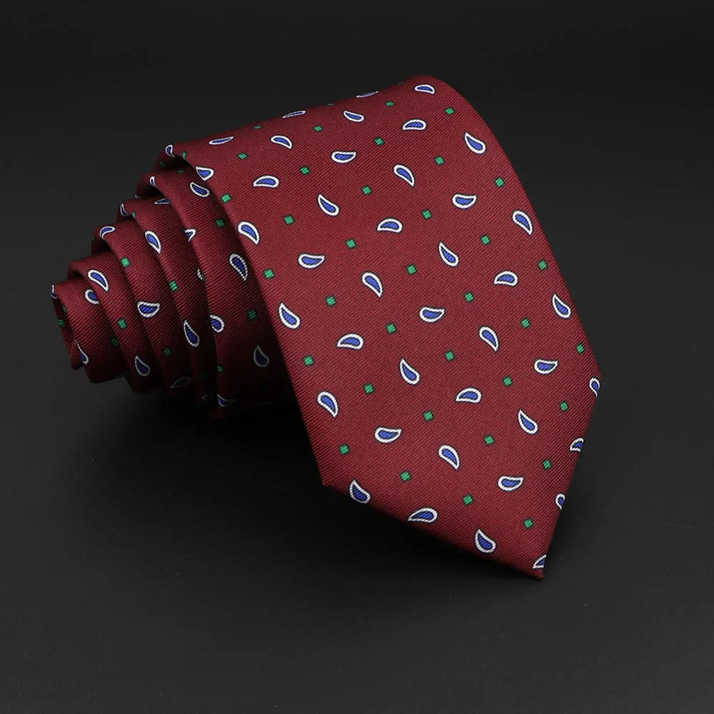 Novelty Men's Formal Ties 7cm Soft Silk Necktie
