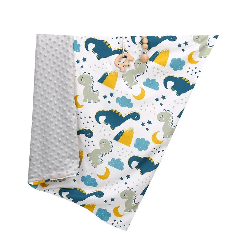 Newborn Baby Blanket Warm Swaddling Wrap Winter Autumn Toddler Dotted Quilt