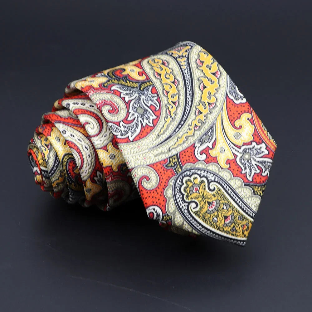 Novelty Men's Formal Ties 7cm Soft Silk Necktie