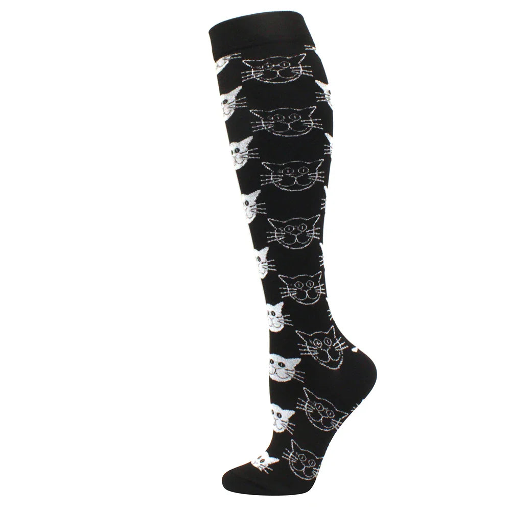 Running Compression Stockings Pressure Nursing Socks For Edema, Diabetes, Varicose Veins, Blood Circulation Sports Socks