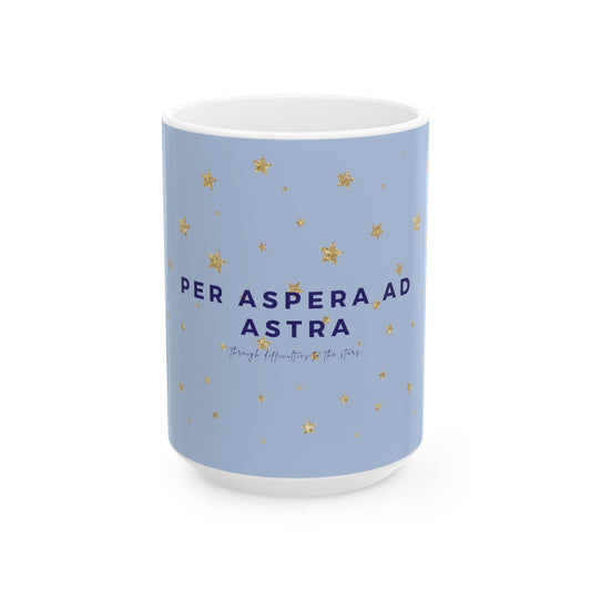 "Per aspera ad astra" Latin Quote Mug, Mourning Gift