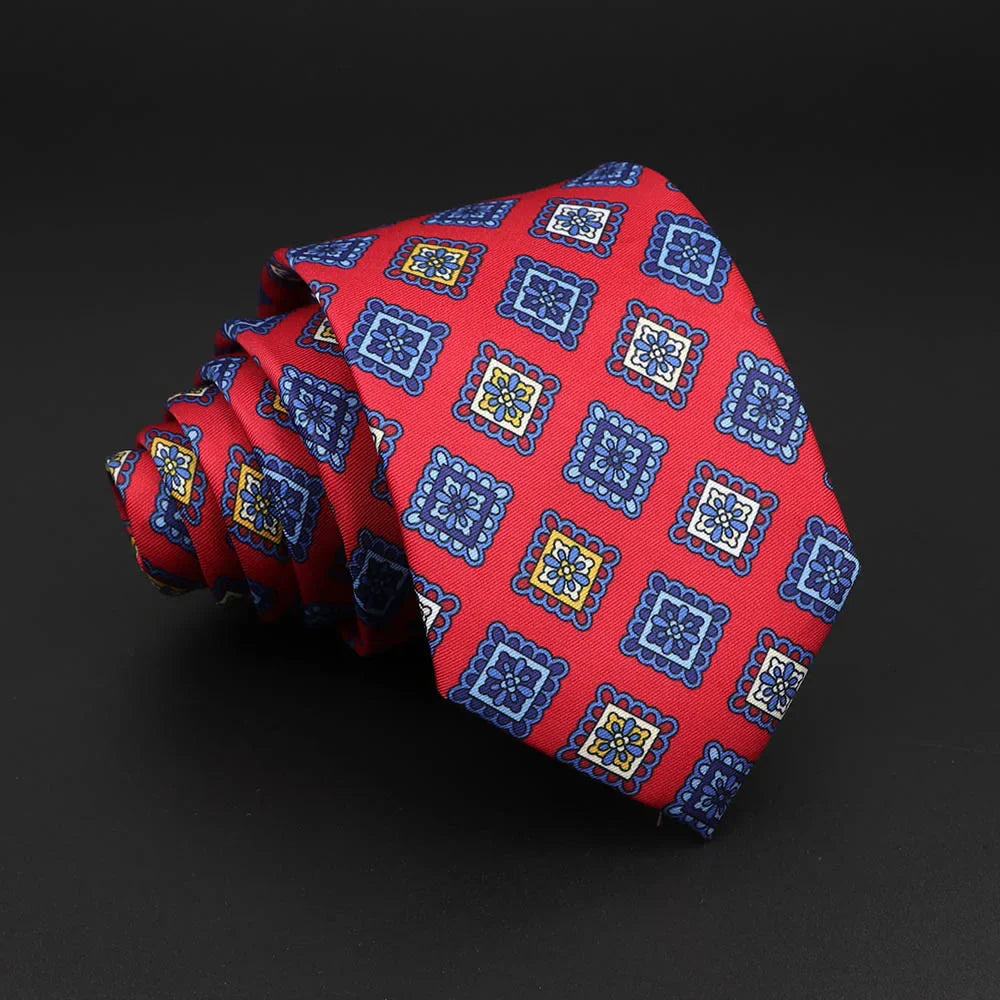 Novelty Men's Formal Ties 7cm Soft Silk Necktie