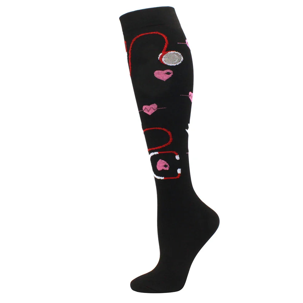 Running Compression Stockings Pressure Nursing Socks For Edema, Diabetes, Varicose Veins, Blood Circulation Sports Socks