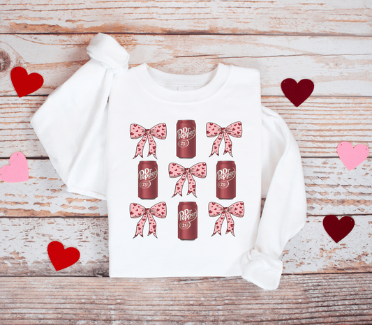 Dr. Pepper Lover Bow Crewneck Sweatshirt