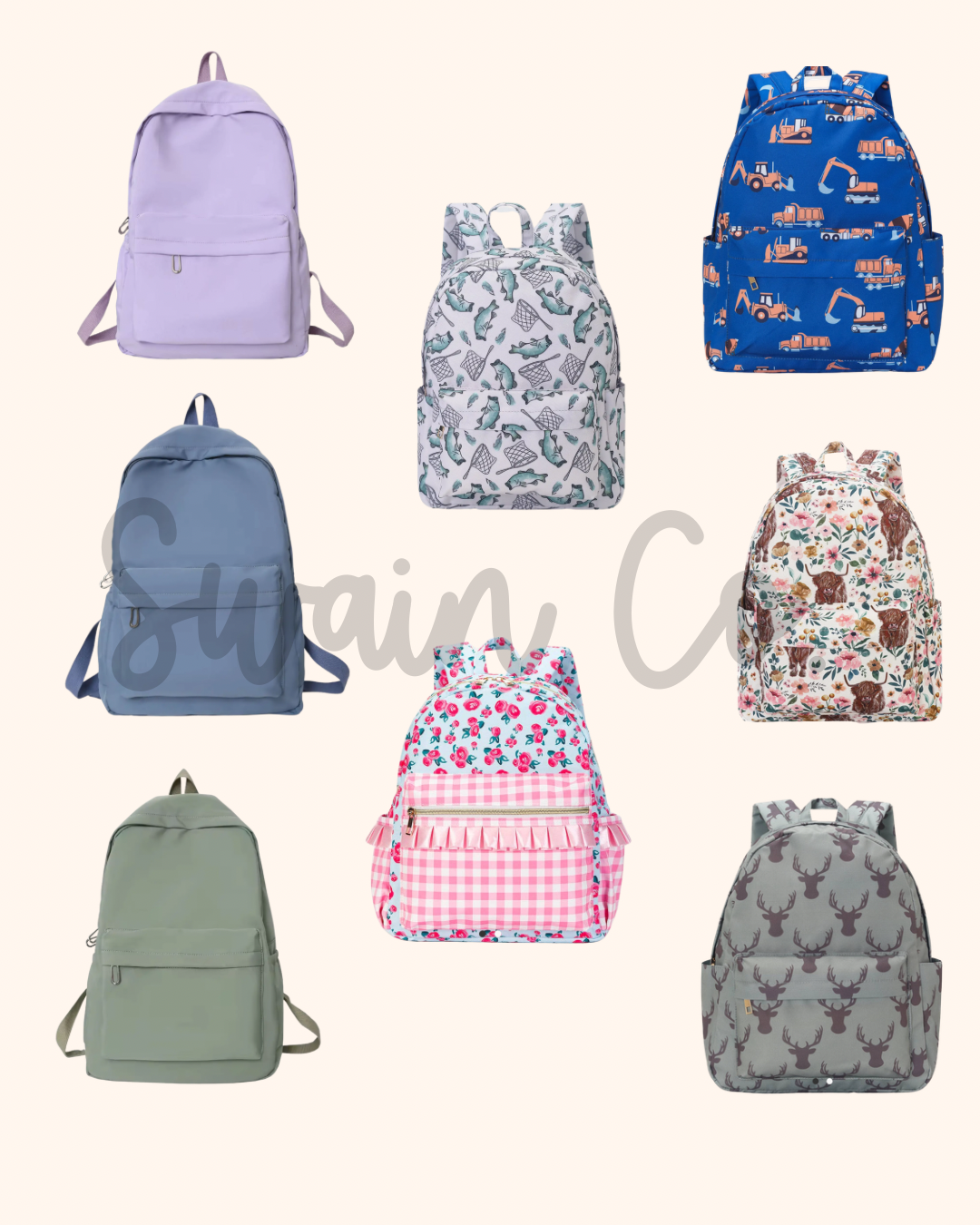 Personalized Embroidered Backpack | Custom Name School Backpack | Monogram Kids Backpack | Back to School Bag | Personalized Student Gift