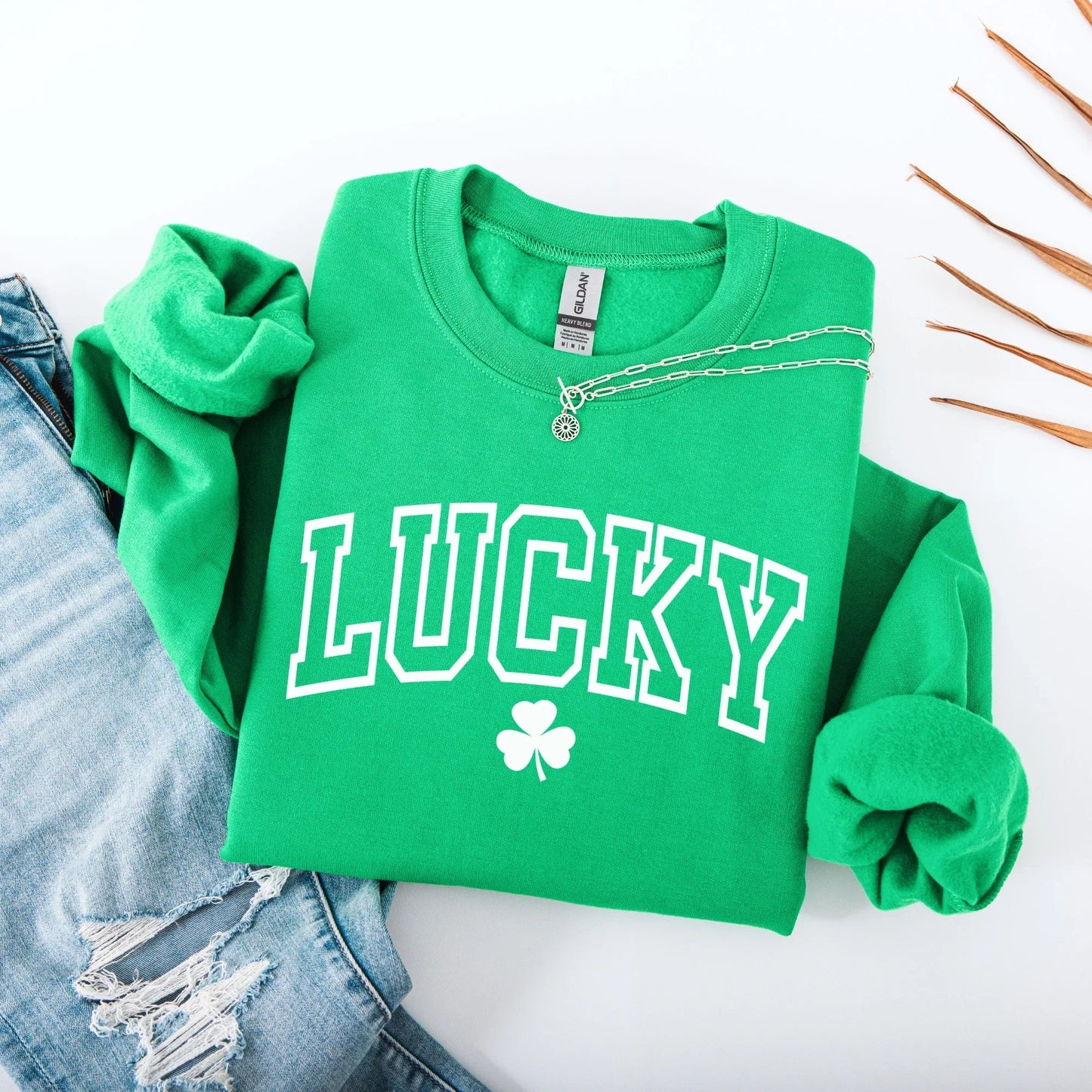 Lucky Shamrock Puff Crewneck Sweatshirt | St. Patrick’s Day Sweatshirt | Lucky Mama | Irish Shamrock Pullover | Puff Print Crewneck