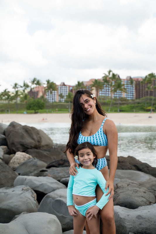 Stevie Two Piece Kids Swimsuit - Seafoam