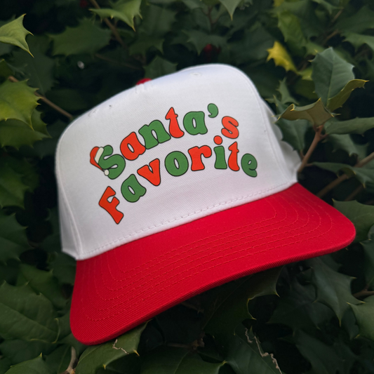 SANTA'S FAVORITE ♡ printed hat