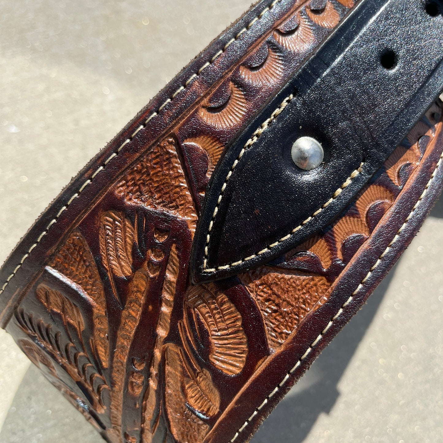 Double Western Holster & Belt 44 45 Cal - Brown