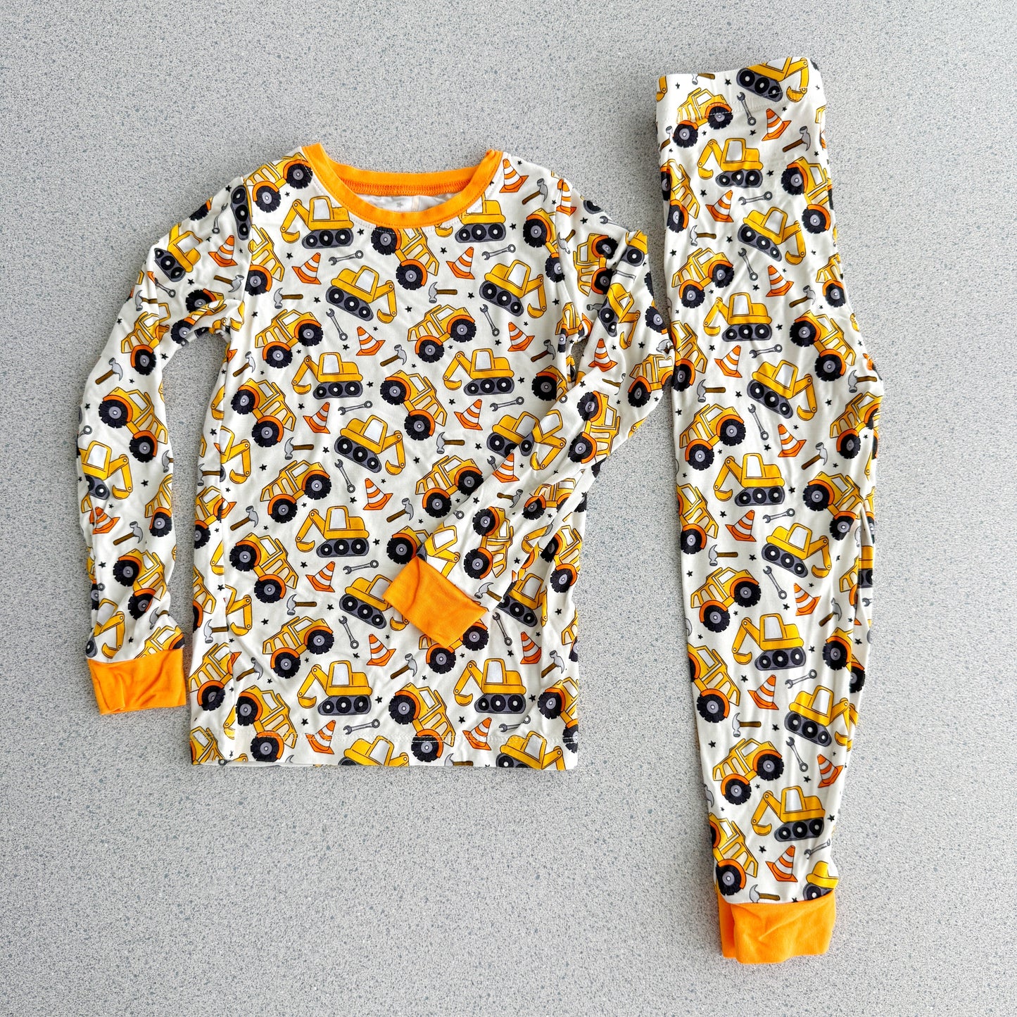 Construction Trucks Bamboo Pajamas